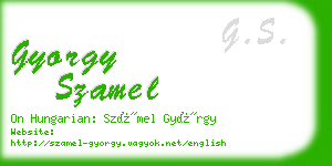 gyorgy szamel business card